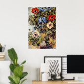 Rote Anemonen, Claude Monet Blume Poster (Heimbüro)