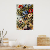 Rote Anemonen, Claude Monet Blume Poster (Küche)