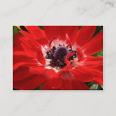 Rote Anemonen-Visitenkarte Visitenkarte (Rückseite)