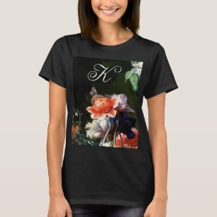 ROTE ANEMONEN, WEISSE BLUME, BAKERFLY-MONOGRAMM T-Shirt