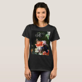 ROTE ANEMONEN, WEISSE BLUME, BAKERFLY-MONOGRAMM T-Shirt (Vorne ganz)