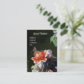 ROTE ANEMONEN, WEISSE BLUME, BAKERFLY-MONOGRAMM VISITENKARTE (Stehend Vorderseite)