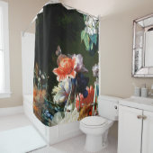 ROTE ANEMONEN, WEISSE BLUME, SCHWARZE SCHWARZE SCH DUSCHVORHANG (Beispiel)