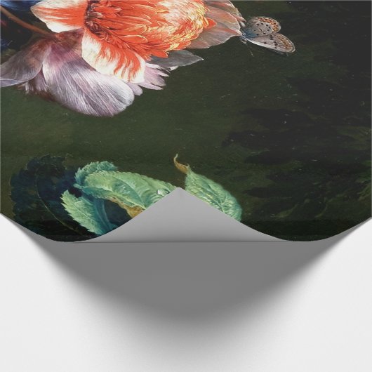 ROTE ANEMONEN, WEISSE BLUME, SCHWARZE SCHWARZE SCH GESCHENKPAPIER (Ecke)