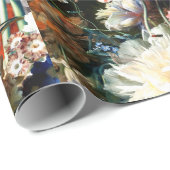 ROTE ANEMONEN, WEISSE BLUME, SCHWARZE SCHWARZE SCH GESCHENKPAPIER (Rolleneckpunkt)