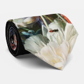 ROTE ANEMONEN, WEISSE BLUME, SCHWARZE SCHWARZE SCH KRAWATTE (Gerollt)