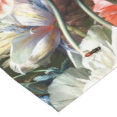 ROTE ANEMONEN, WEISSE BLUME, SCHWARZE SCHWARZE SCH KURZER TISCHLÄUFER (Ecke)