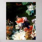 ROTE ANEMONEN, WEISSE BLUME, SCHWARZE SCHWARZE SCH POSTER (Vorne)