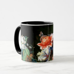 ROTE ANEMONEN, WEISSE BLUME, SCHWARZE SCHWARZE SCH TASSE
