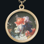 ROTE ANEMONEN, WEISSE BLUME, SCHWARZE SCHWARZE SCH VERGOLDETE KETTE<br><div class="desc">Elegante,  lebendige Blume Details aus antiken holländischen Gemälden. Farbiges,  klassisches Blumendesign mit wunderschöner digitaler Dekoration eines antiken flämischen Stillleben-Gemäldes.Cooles und künstlerisches Design für alle Zwecke,  leicht für Naturtierliebhaber anpassbar</div>