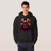 Rote Anime-Samurai-Maske Hoodie (Vorne ganz)