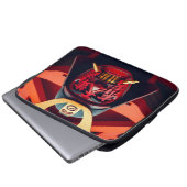 Rote Anime-Samurai-Maske Laptopschutzhülle (Vorne Knopf)
