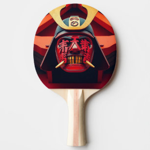 Rote Anime-Samurai-Maske Tischtennis Schläger