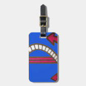 Rote Ankerkunst Print Gepäckanhänger (Vorderseite vertikal)