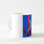 Rote Ankerkunst Print Kaffeetasse (Vorderseite Links)