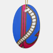 Rote Ankerkunst Print Keramik Ornament (Links)