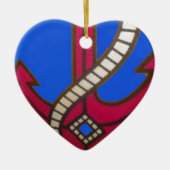 Rote Ankerkunst Print Keramikornament (Vorne)