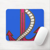Rote Ankerkunst Print Mousepad (Mit Mouse)