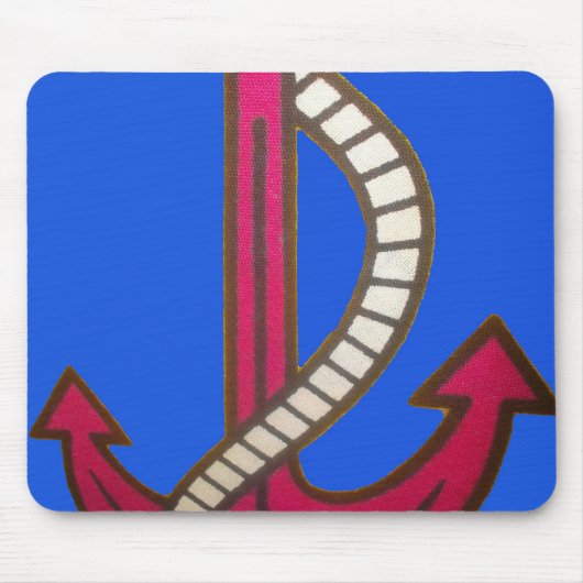 Rote Ankerkunst Print Mousepad (Vorne)