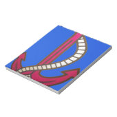 Rote Ankerkunst Print Notizblock (Rotiert)