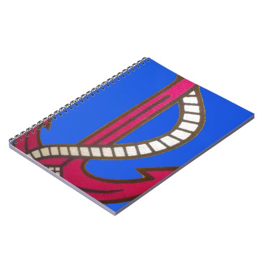 Rote Ankerkunst Print Notizblock (Linke Seite)