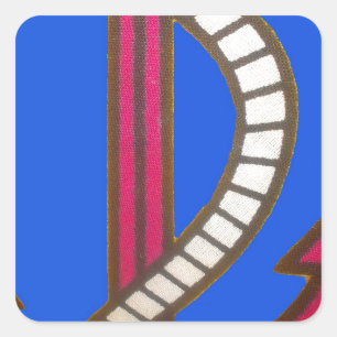 Rote Ankerkunst Print Quadratischer Aufkleber