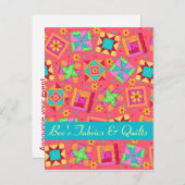 Rote Ankündigungspostkarte (Vorne/Hinten)