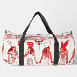 Rote antike Druck-Tasche Duffle Bag