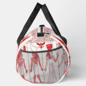 Rote antike Druck-Tasche Duffle Bag (Rechts)