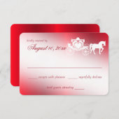 Rote Antwortkarte für die Märchenbeförderung RSVP Karte (Vorne/Hinten)