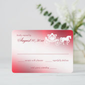 Rote Antwortkarte für die Märchenbeförderung RSVP Karte (Stehend Vorderseite)