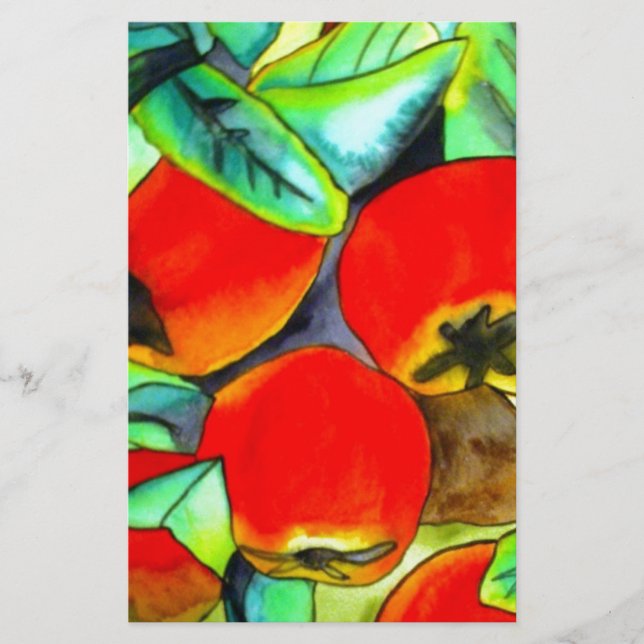 Rote Äpfel Aquarellmalerei (Vorderseite)