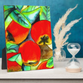 Rote Äpfel Aquarellmalerei Fotoplatte (Seite)