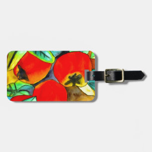 Rote Äpfel Aquarellmalerei Gepäckanhänger