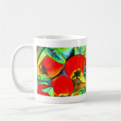 Rote Äpfel Aquarellmalerei Kaffeetasse (Links)