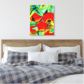 Rote Äpfel Aquarellmalerei Leinwanddruck (Insitu (Schlafzimmer))