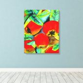 Rote Äpfel Aquarellmalerei Leinwanddruck (Insitu (Holzboden))