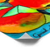 Rote Äpfel Aquarellmalerei Poster (Ecke)