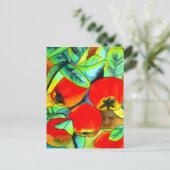 Rote Äpfel Aquarellmalerei Postkarte (Stehend Vorderseite)