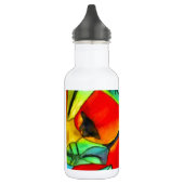 Rote Äpfel Aquarellmalerei Trinkflasche (Links)