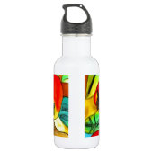 Rote Äpfel Aquarellmalerei Trinkflasche (Rückseite)