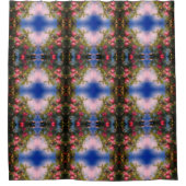 Rote Äpfel auf Abstrakten Bäumen Duschvorhang (Vorderseite)