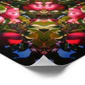 Rote Äpfel auf Baum Abstrakte Natur Art Poster (Ecke)