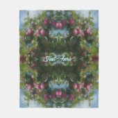 Rote Äpfel auf Baummalerei Abstrakt Personalisiert Fleecedecke (Vorderseite)