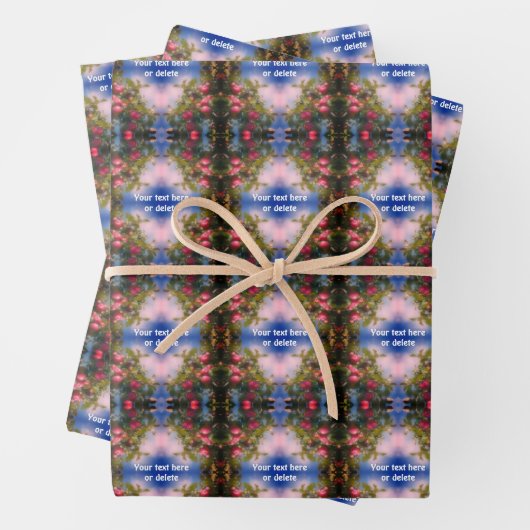 Rote Äpfel auf Baummalerei Abstrakt Personalisiert Geschenkpapier Set (Beispiel)
