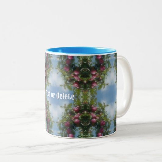 Rote Äpfel auf Baummalerei Abstrakt Personalisiert Zweifarbige Tasse (VorderseiteRechts)
