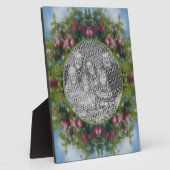 Rote Äpfel auf Baummalerei hinzufügen Ihr Foto Fotoplatte (Seite)