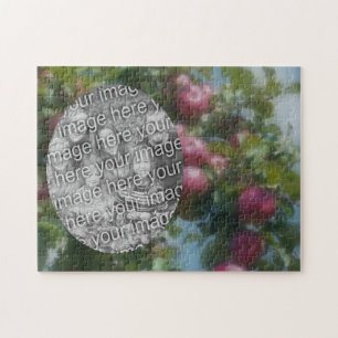 Rote Äpfel auf Baummalerei hinzufügen Ihr Foto Puzzle