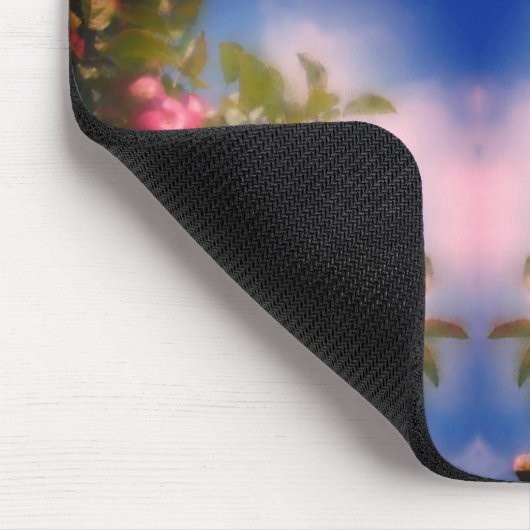 Rote Äpfel auf Baummalerei Personalisiert Mousepad (Ecke)