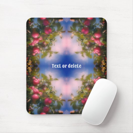 Rote Äpfel auf Baummalerei Personalisiert Mousepad (Mit Mouse)